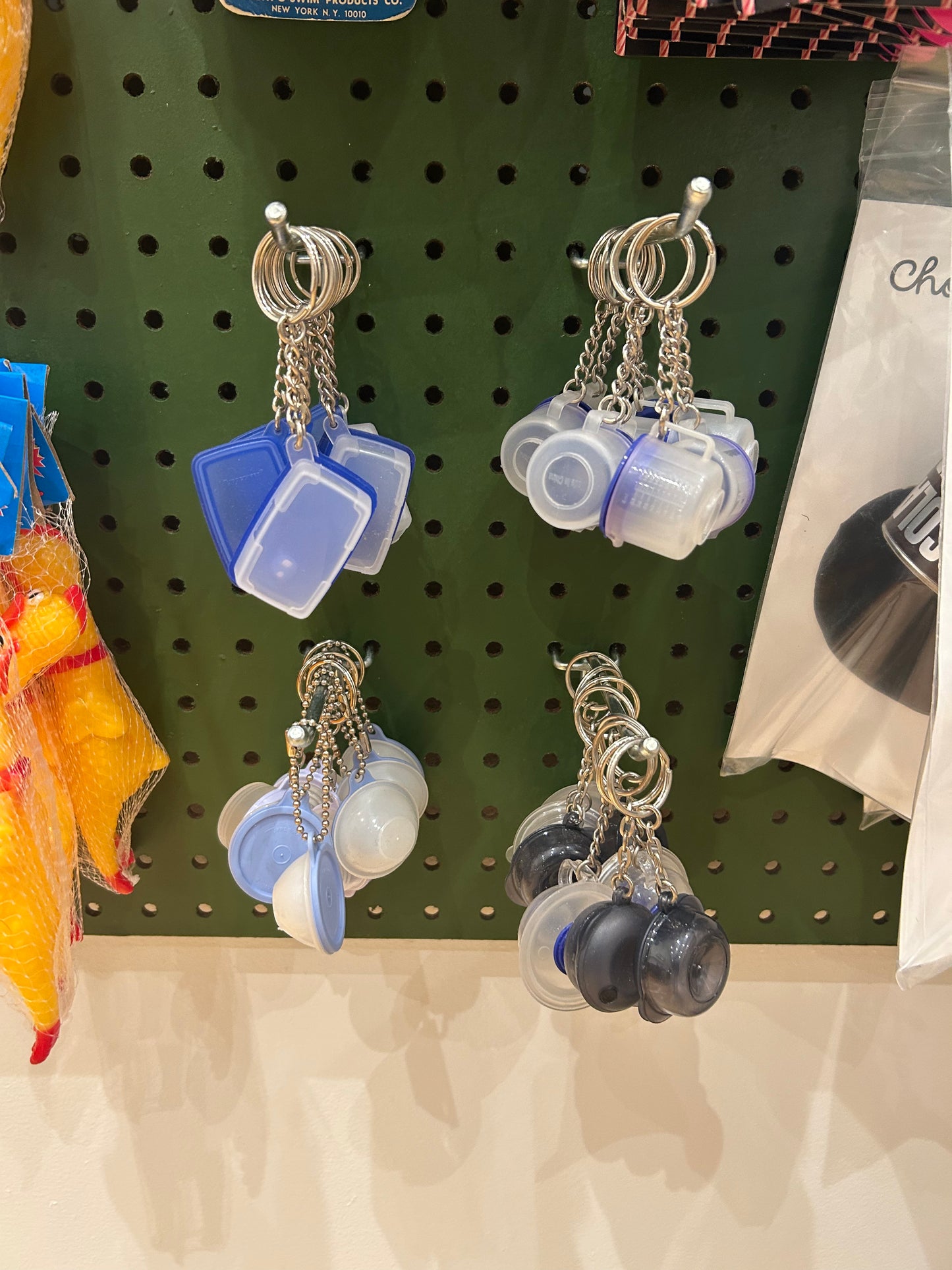 Tupperware Keychains and Magnets