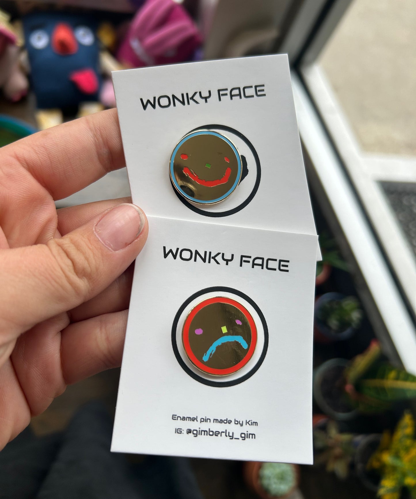 Wonky Face Pins