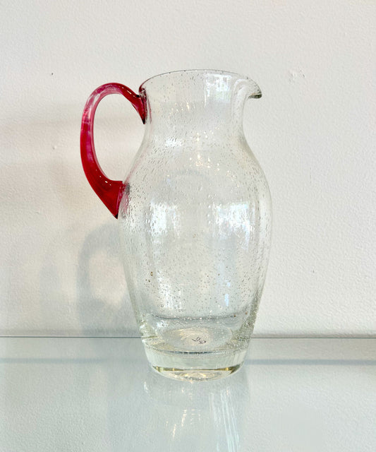 Blown Bubble Glass Pitcher