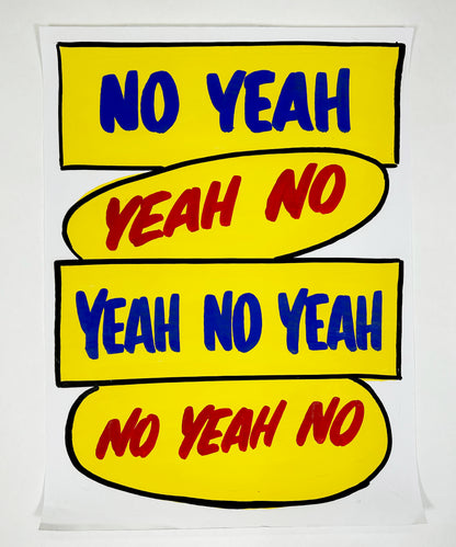 No Yeah Hand-Painted Signs