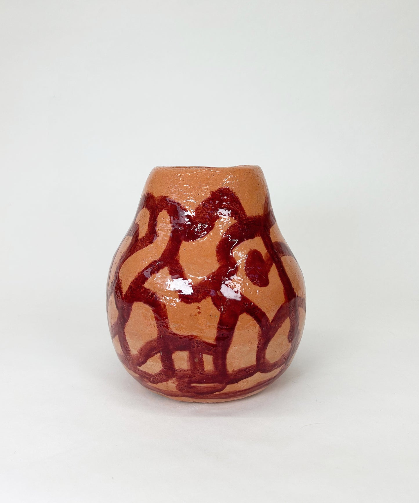 Terra Cotta Web Vase